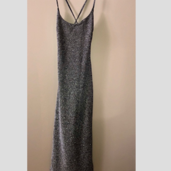 L'atiste Black/Silver Dress with Criss Cross Back - Picture 1 of 3